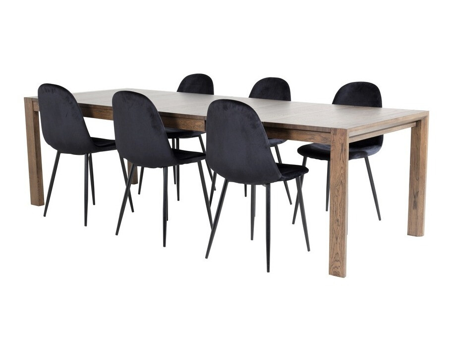 Conjunto de comedor Dallas 2027 (Madera oscura)