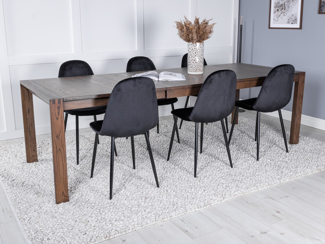 Conjunto de comedor Dallas 2027 (Madera oscura)