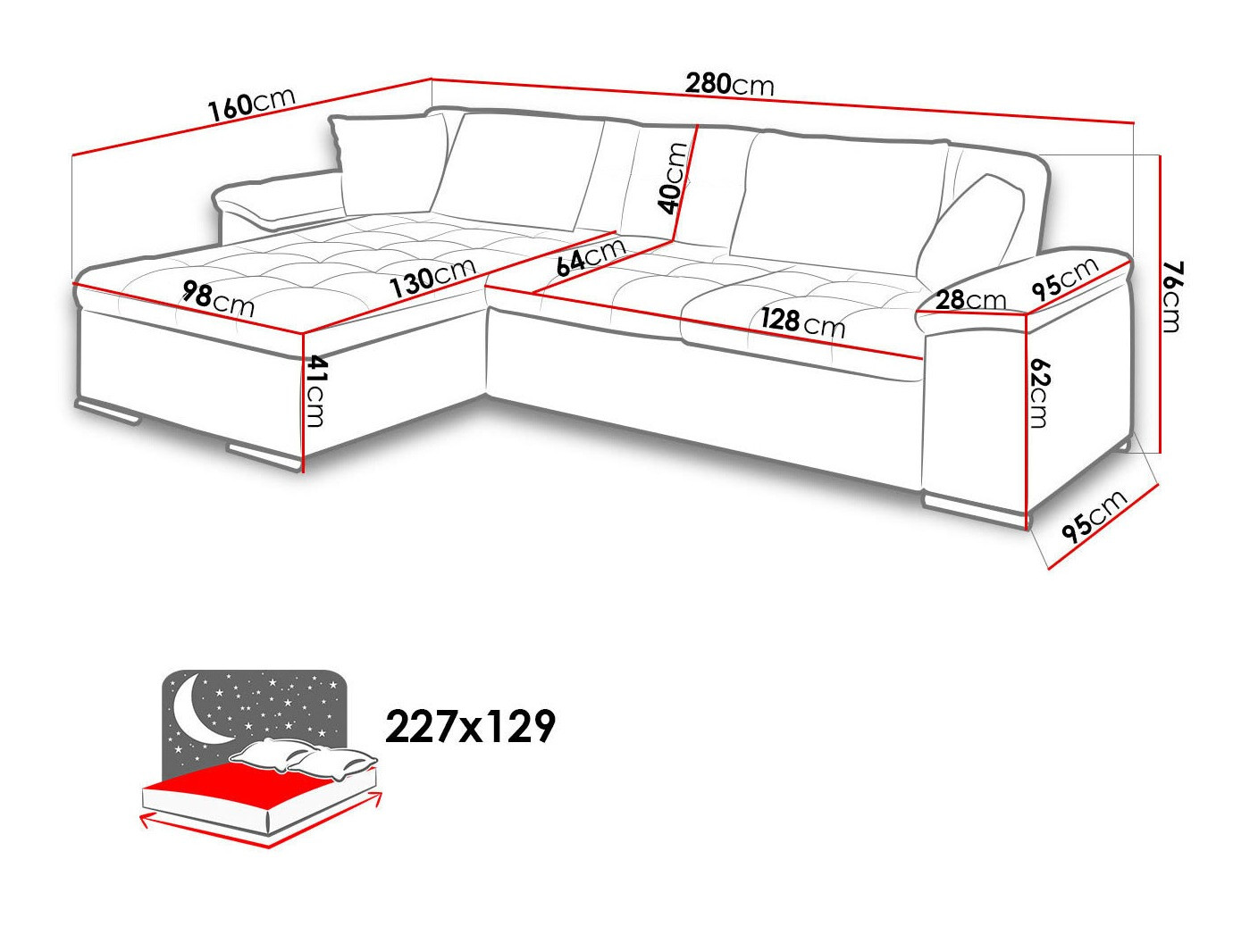 Sofá rinconero Comfivo 181 (Otusso 14 + Sorriso 04)