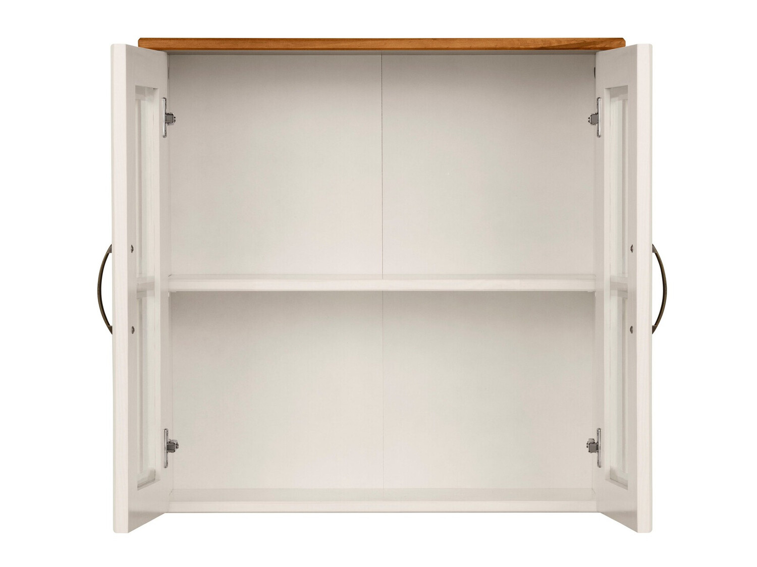 Armario colgante para baño Ophlevu 104 (Blanco + Miel de roble)