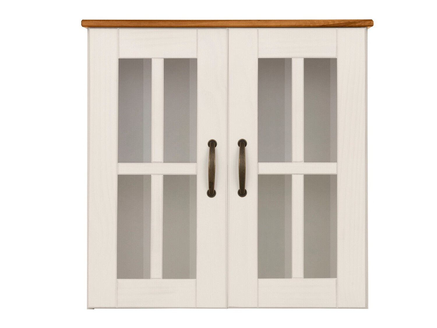 Armario colgante para baño Ophlevu 104 (Blanco + Miel de roble)