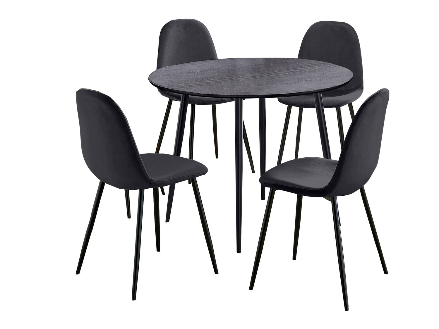 Conjunto de comedor Denton 815 (Negro + Antracita)