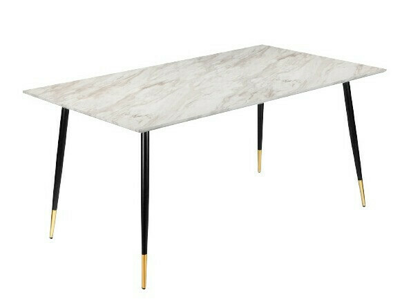 Conjunto de comedor Denton 819 (Negro + Antracita + Dorado + Mármol gris)