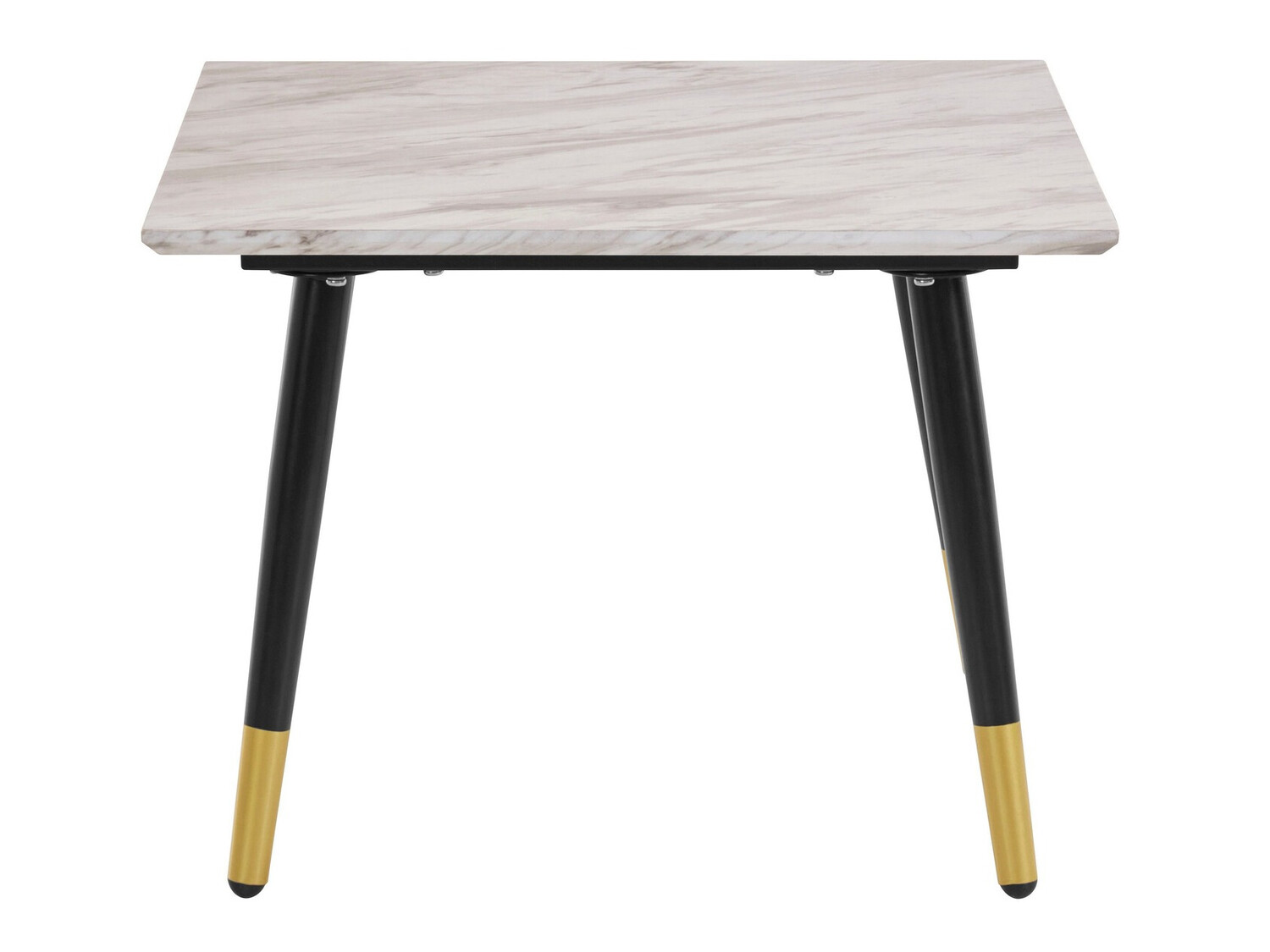 Mesa de centro Denton 821 (Negro + Dorado + Mármol gris)