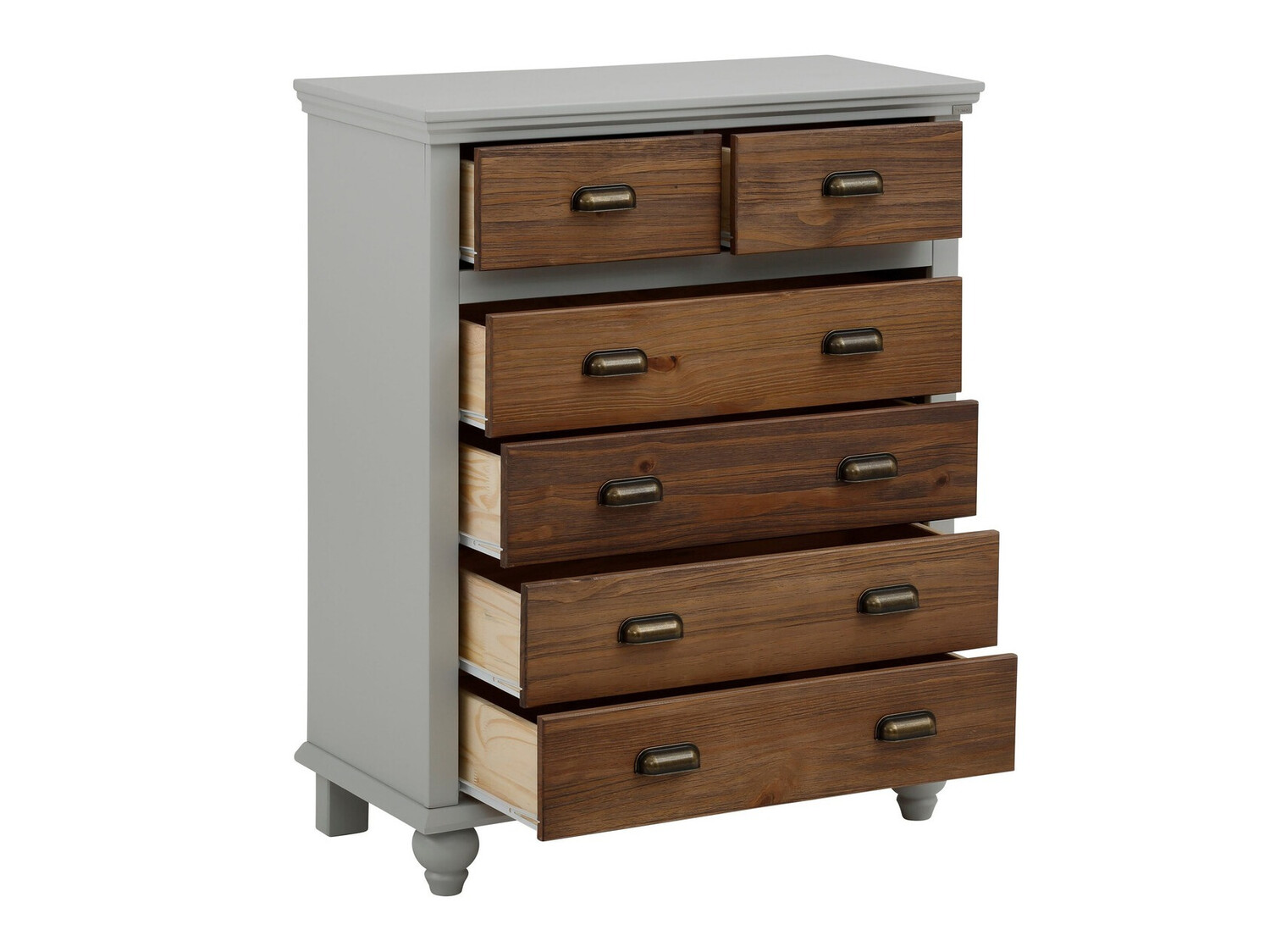 Cómoda Tivmeri 100 (Gris + Marrón)