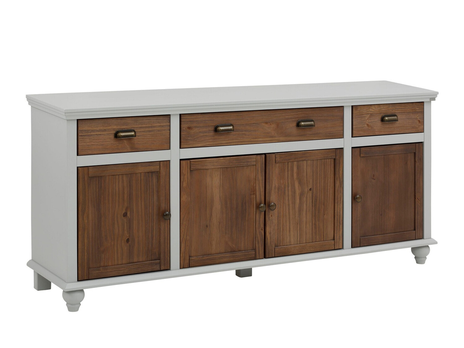 Cómoda Tivmeri 102 (Gris + Marrón)