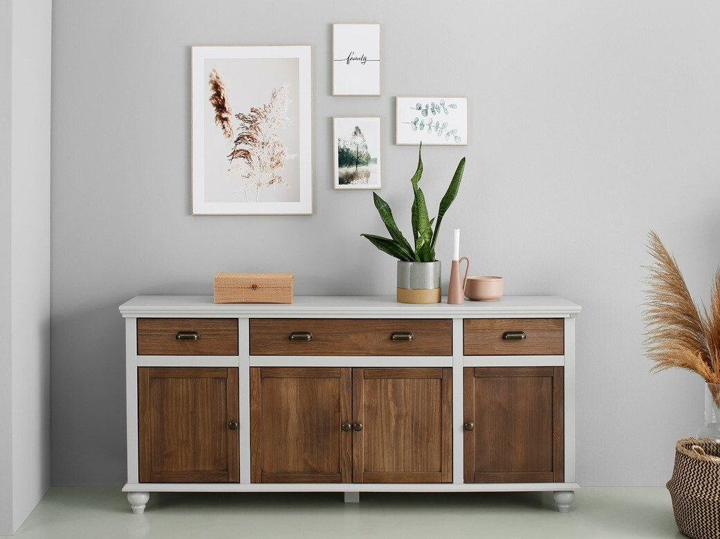 Cómoda Tivmeri 102 (Gris + Marrón)