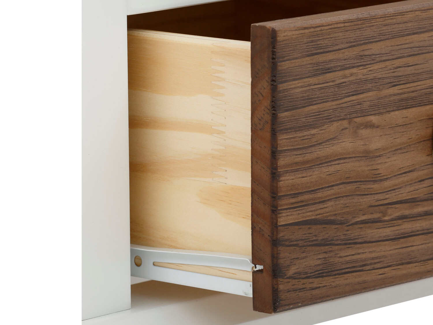 Mesilla de noche Tivmeri 101 (Blanco + Marrón)