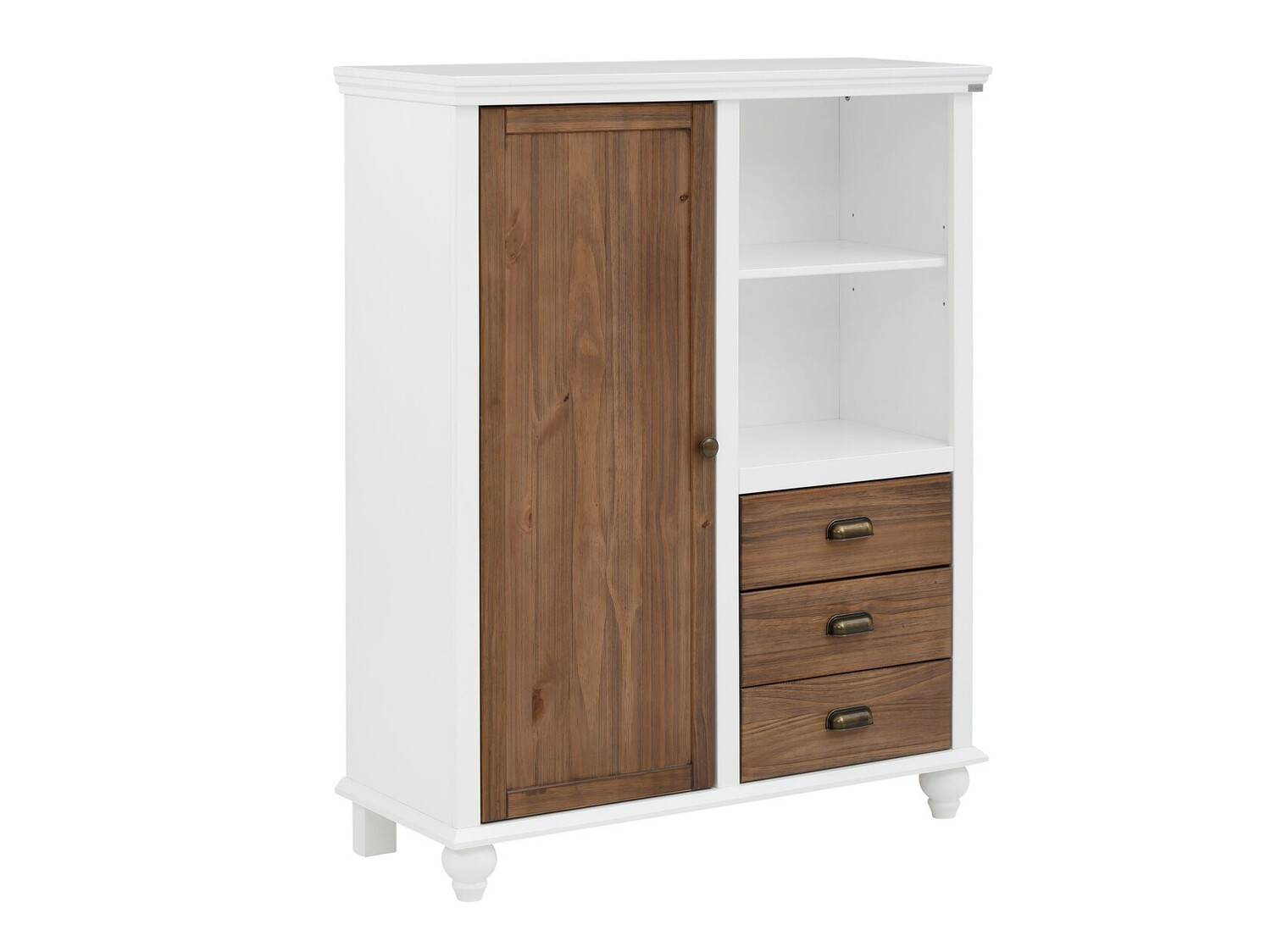 Cómoda Tivmeri 103 (Blanco + Marrón)
