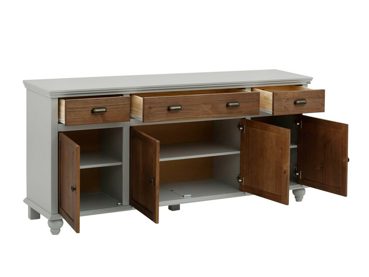 Conjunto de salón Tivmeri 104 (Gris + Marrón)