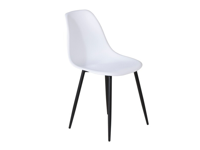 Conjunto de mesas y sillas para comedor Dallas 1563 (Blanco + Negro)