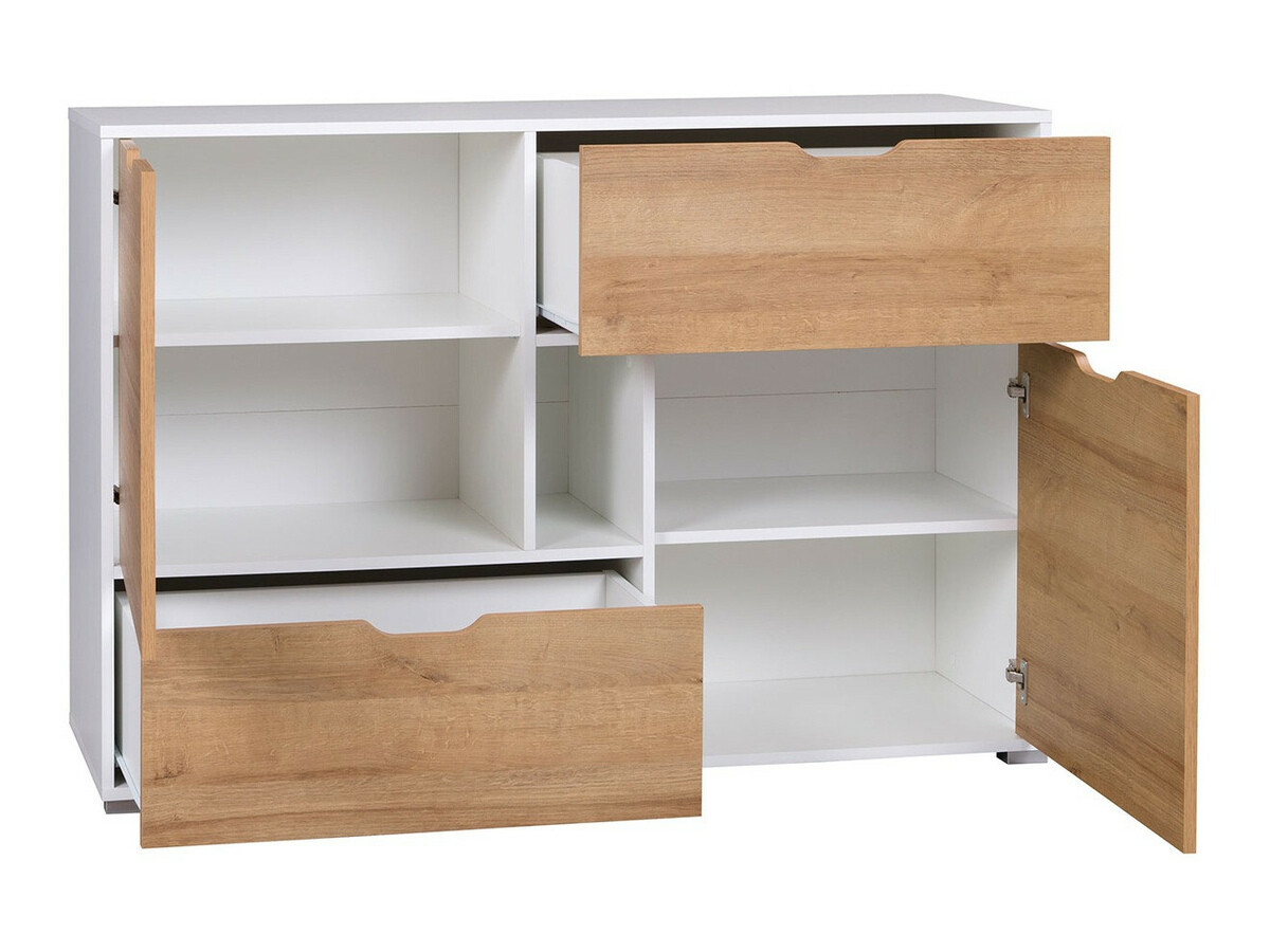 Juego de muebles Providence H121 (Blanco + Grafito + Roble Artisan)