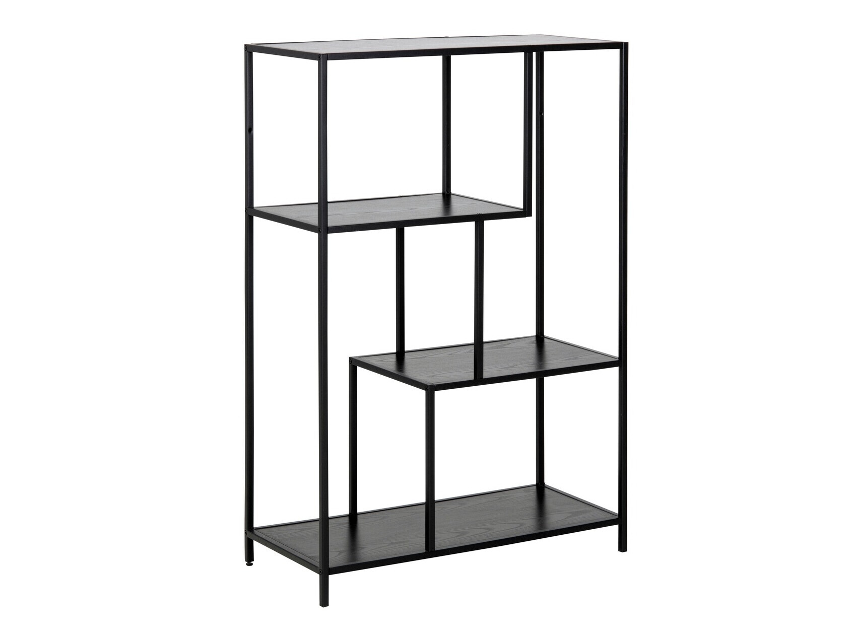 Estantería Norsica Sevferi 103 (Cenizas negro + Negro)