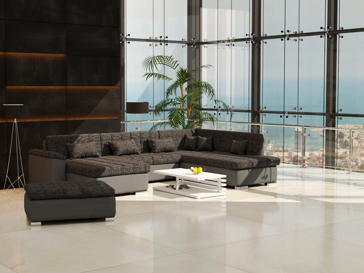 Conjunto de muebles tapizado Comfivo 217 (Soft 020 + Majorka 03)