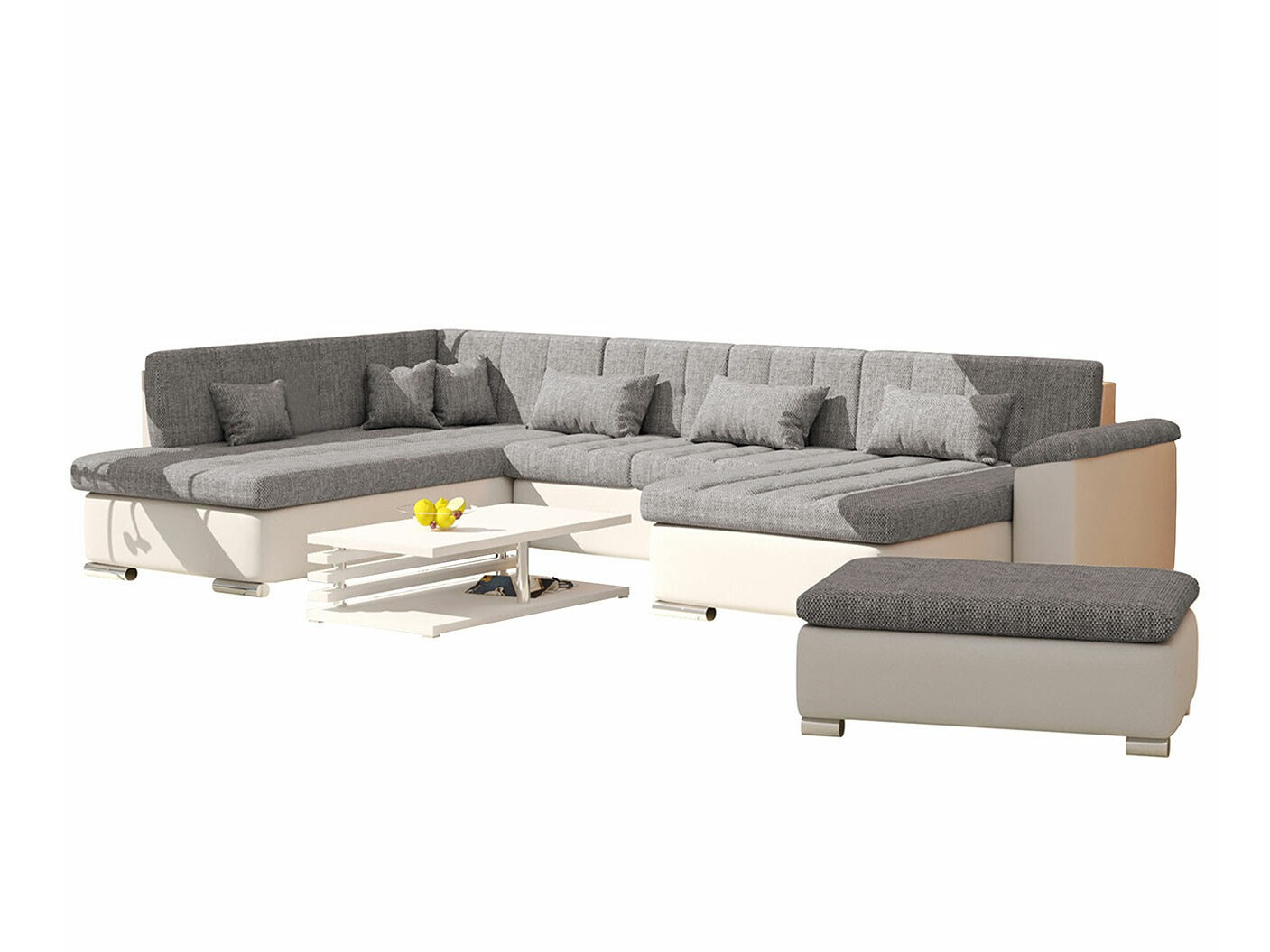 Conjunto de muebles tapizado Comfivo Gemma I (Soft 017 + Lawa 05)