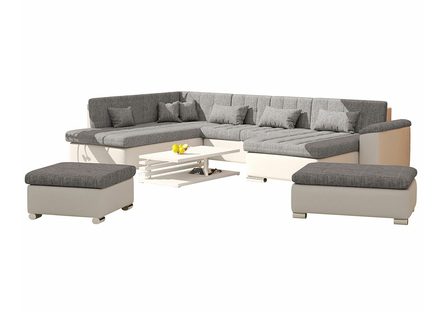 Conjunto de muebles tapizado Comfivo Gemma II (Soft 017 + Lawa 05)