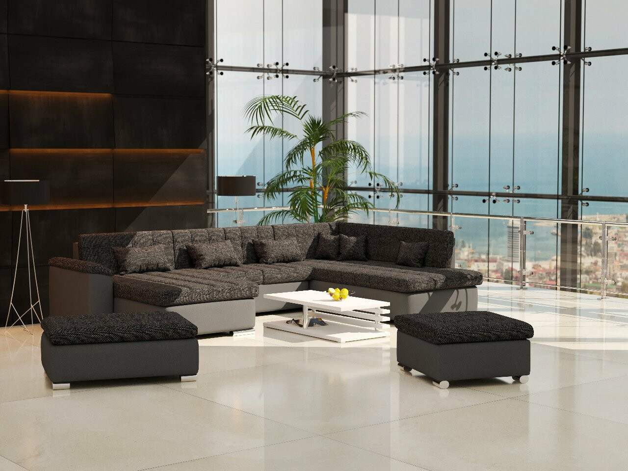 Conjunto de muebles tapizado Comfivo Gemma II (Soft 020 + Majorka 03)