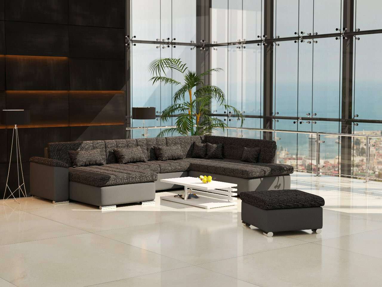 Conjunto de muebles tapizado Comfivo Gemma (Soft 020 + Majorka 03)