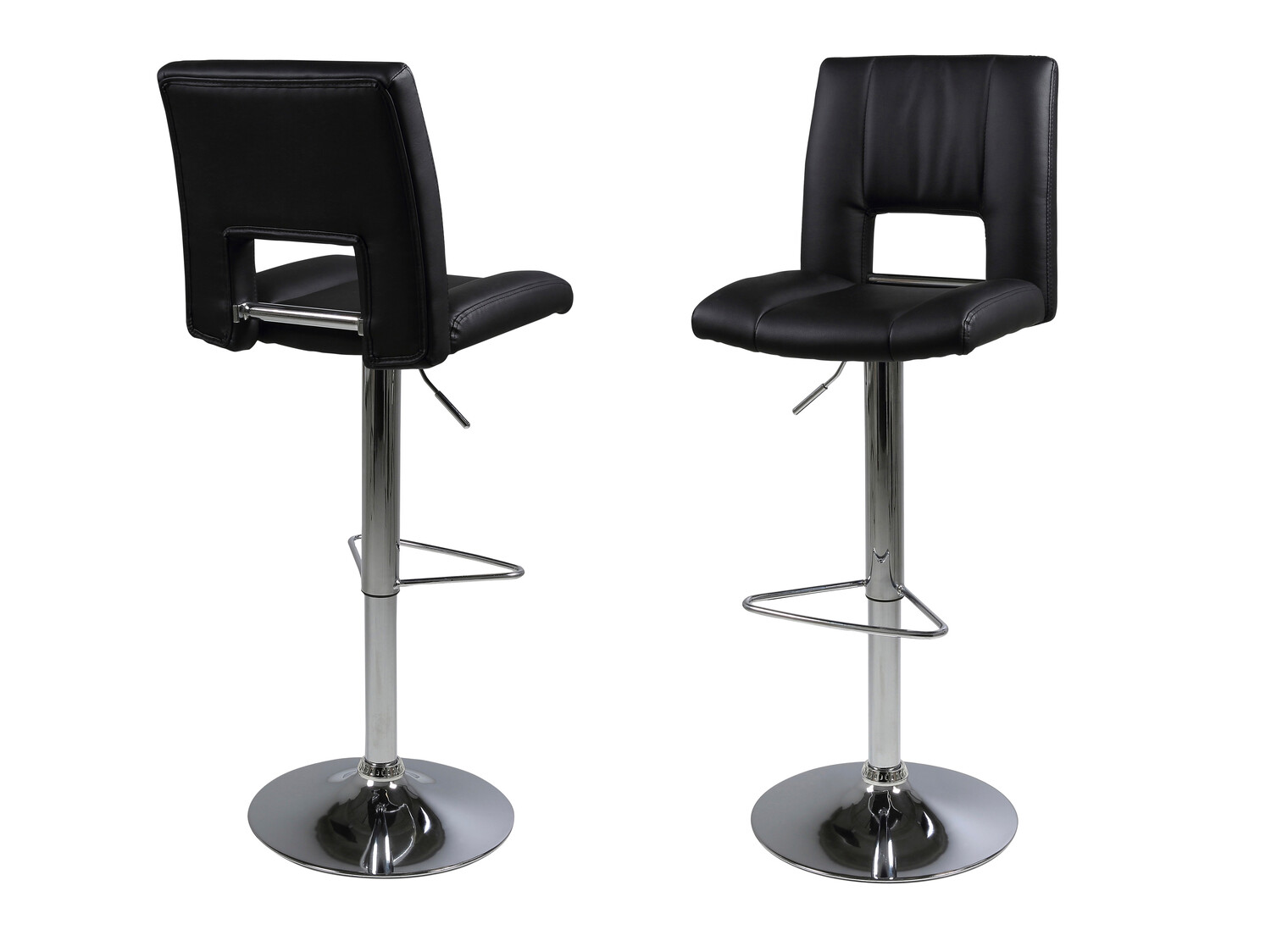 Taburete alto Norsica 145 (Negro + Plata)