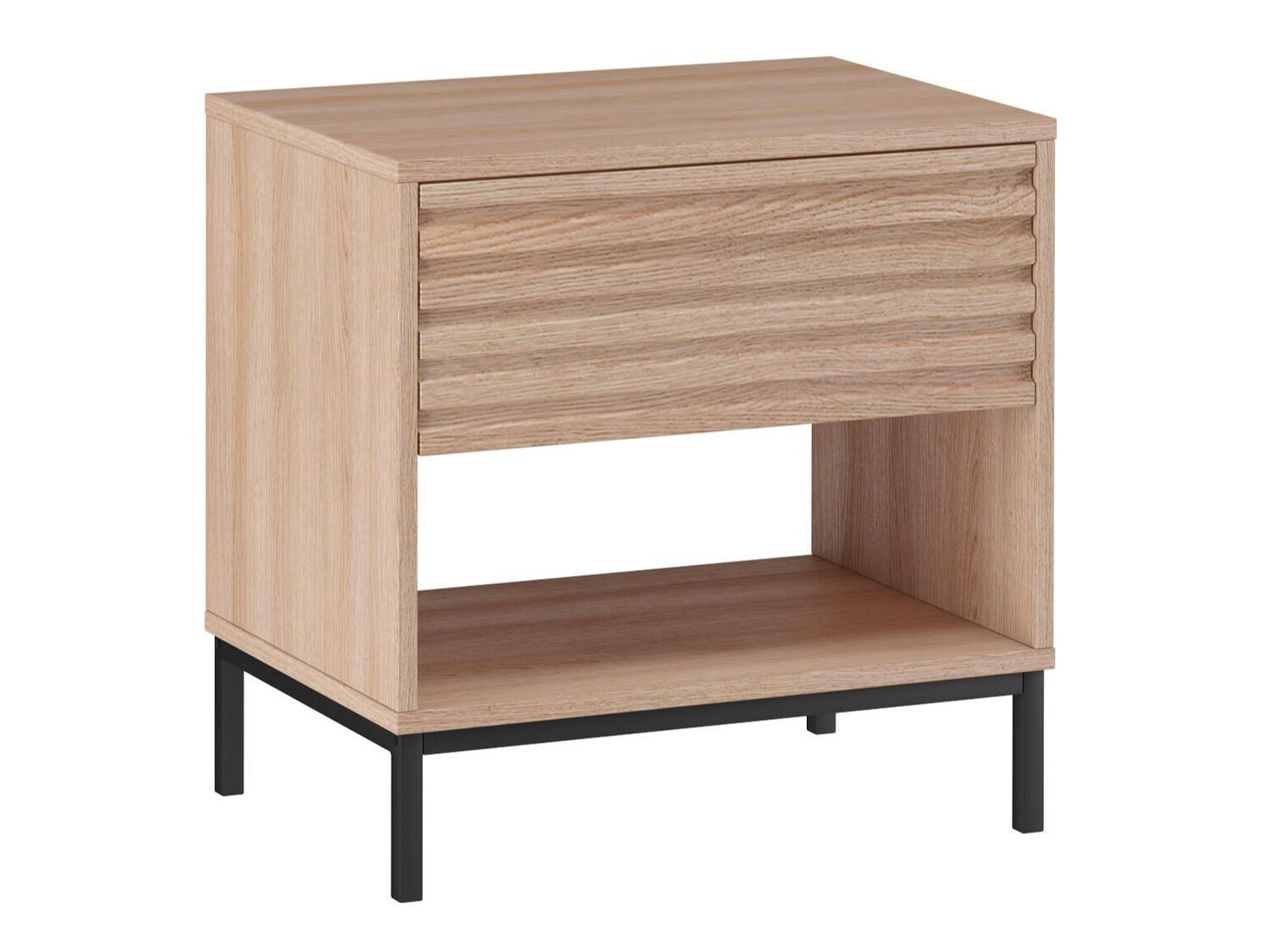 Mesilla de noche Denton 845 (Negro + Roble)