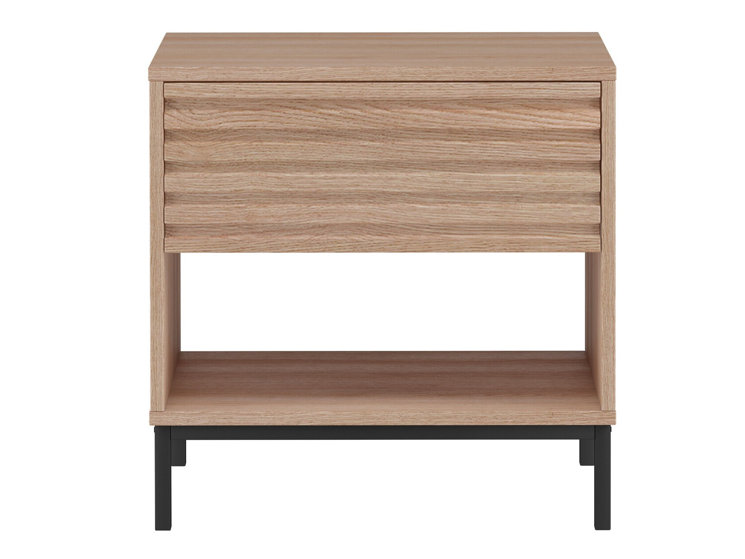 Mesilla de noche Denton 845 (Negro + Roble)