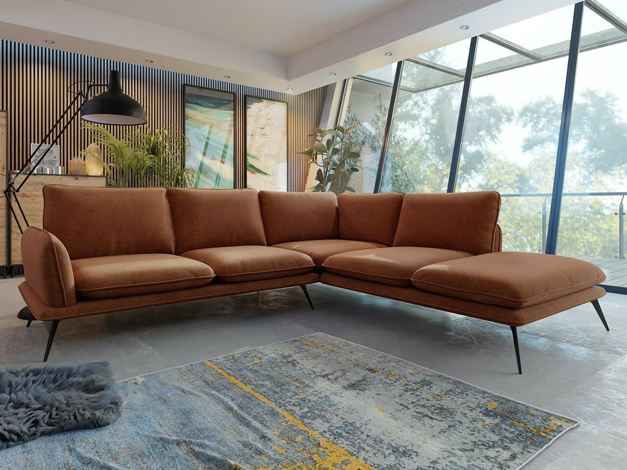 Sofá rinconero Evarveni 100 (Zetta 295)