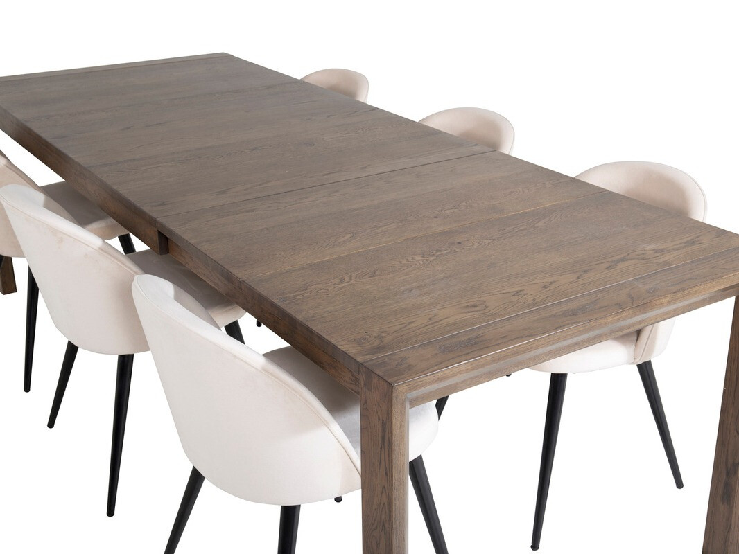 Conjunto de mesas y sillas para comedor Dallas 2052 (Beige + Negro)