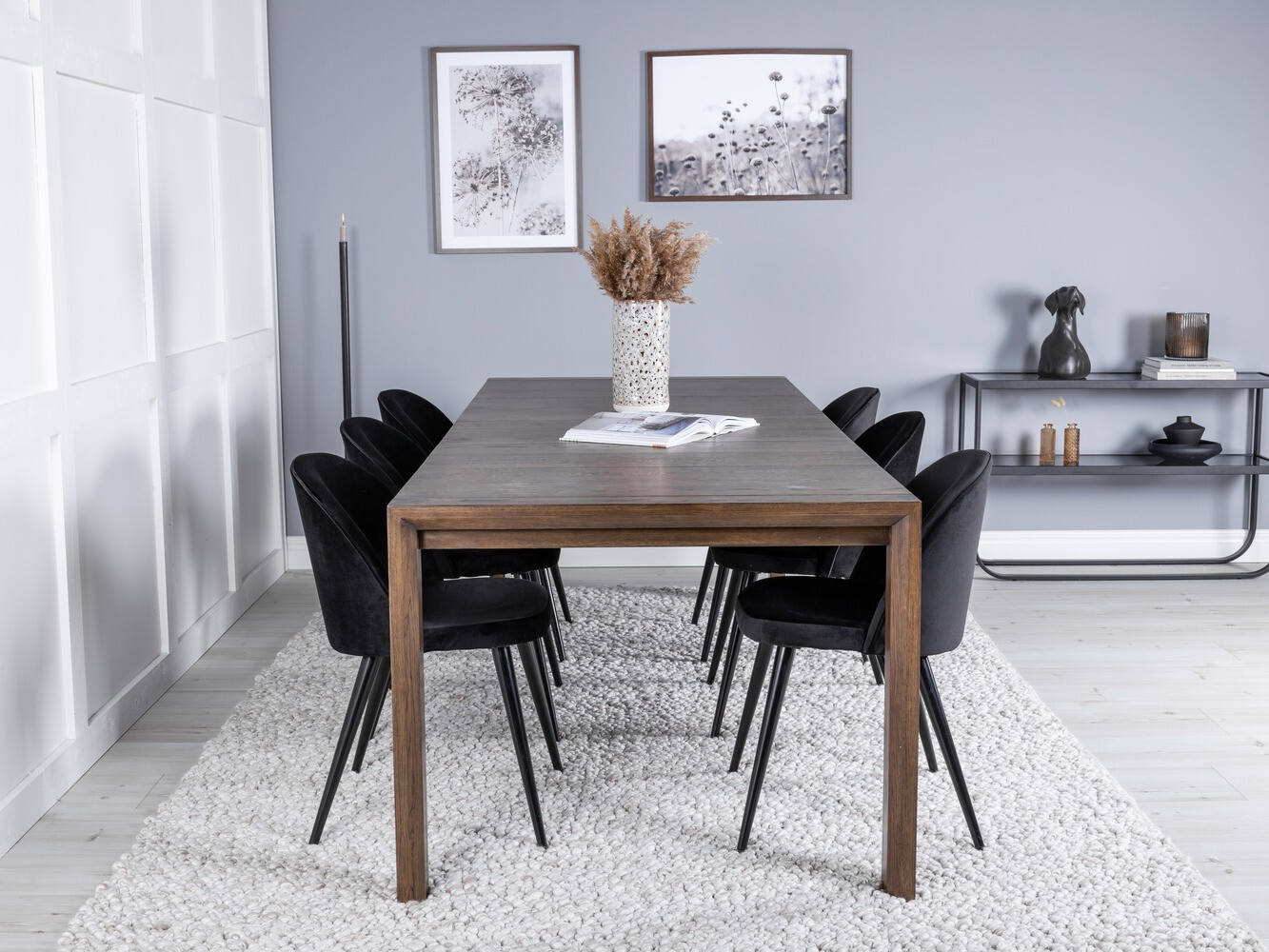Conjunto de mesas y sillas para comedor Dallas 2052 (Negro)