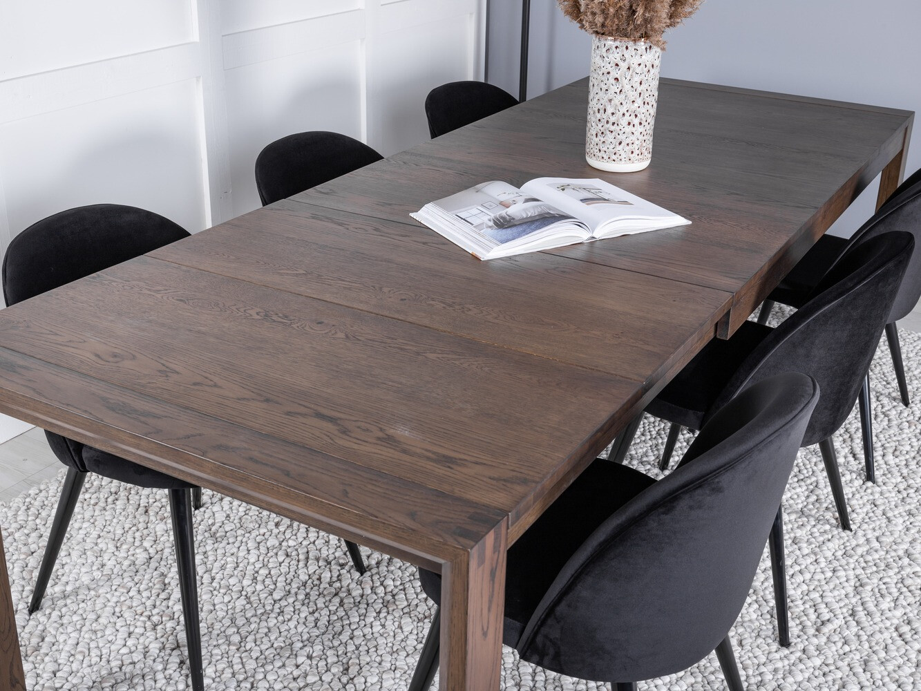 Conjunto de mesas y sillas para comedor Dallas 2052 (Negro)