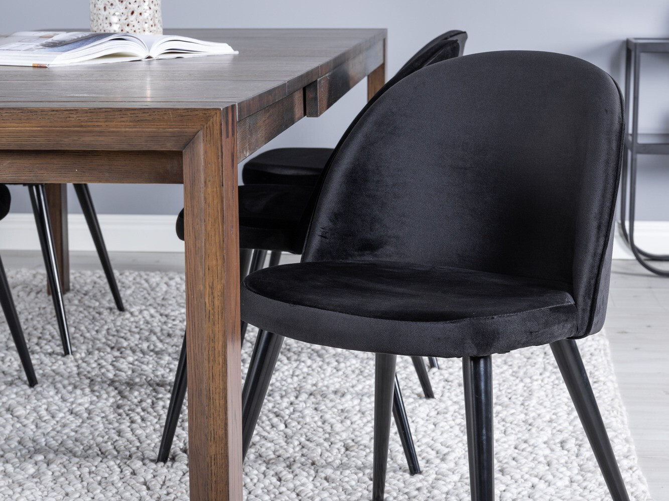Conjunto de mesas y sillas para comedor Dallas 2052 (Negro)