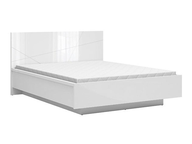 Cama Fivale 122 (Blanco brillante + Blanco)