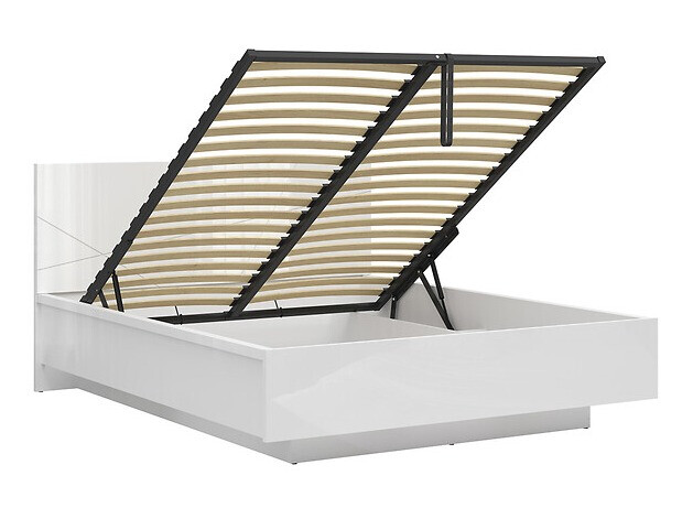 Cama Fivale 122 (Blanco brillante + Blanco)
