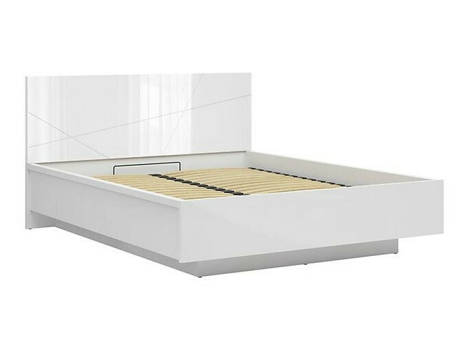 Cama Fivale 122 (Blanco brillante + Blanco)