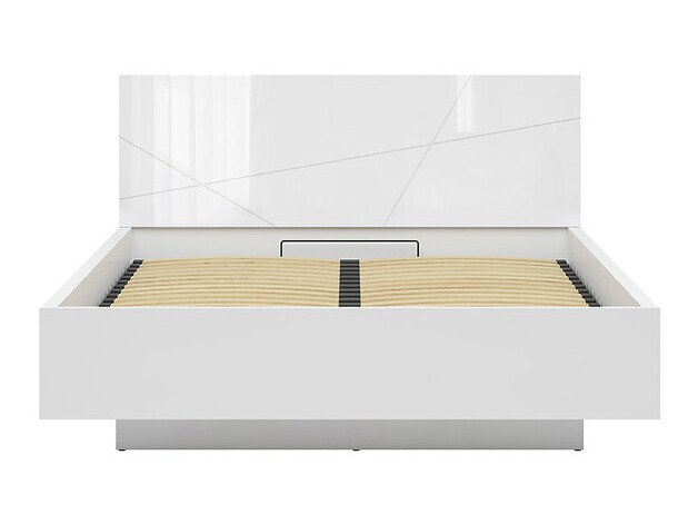 Cama Fivale 122 (Blanco brillante + Blanco)
