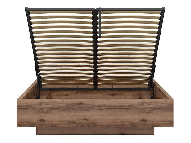 Cama Fivale 122 (Roble delano oscuro + Blanco brillante)