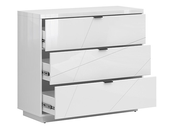 Cómoda Fivale 118 (Blanco brillante + Blanco)