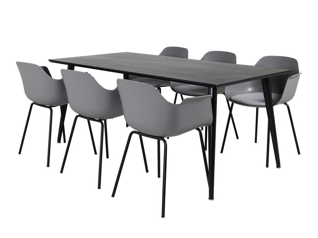 Conjunto de comedor Dallas 2585 (Negro)