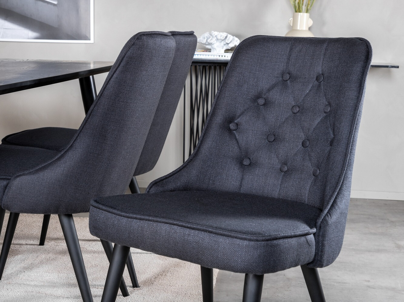 Conjunto de comedor Dallas 2593 (Negro)