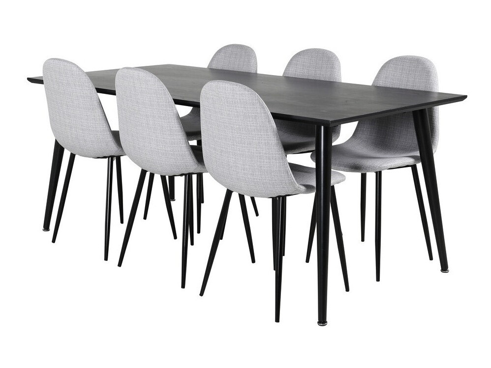 Conjunto de mesas y sillas para comedor Dallas 2577 (Negro)
