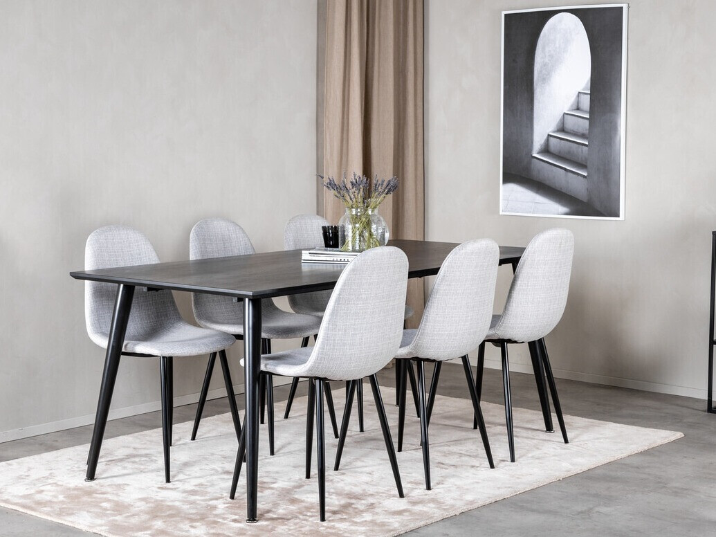 Conjunto de mesas y sillas para comedor Dallas 2577 (Negro)