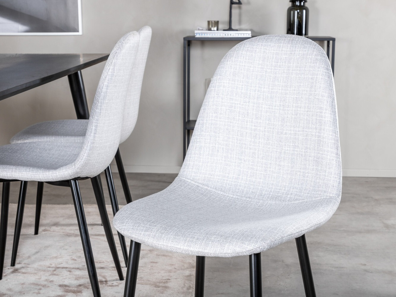 Conjunto de mesas y sillas para comedor Dallas 2577 (Negro)