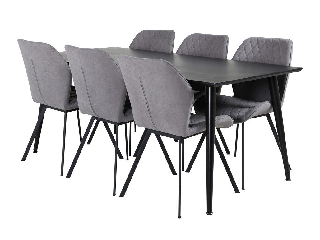 Conjunto de mesas y sillas para comedor Dallas 2582 (Negro)