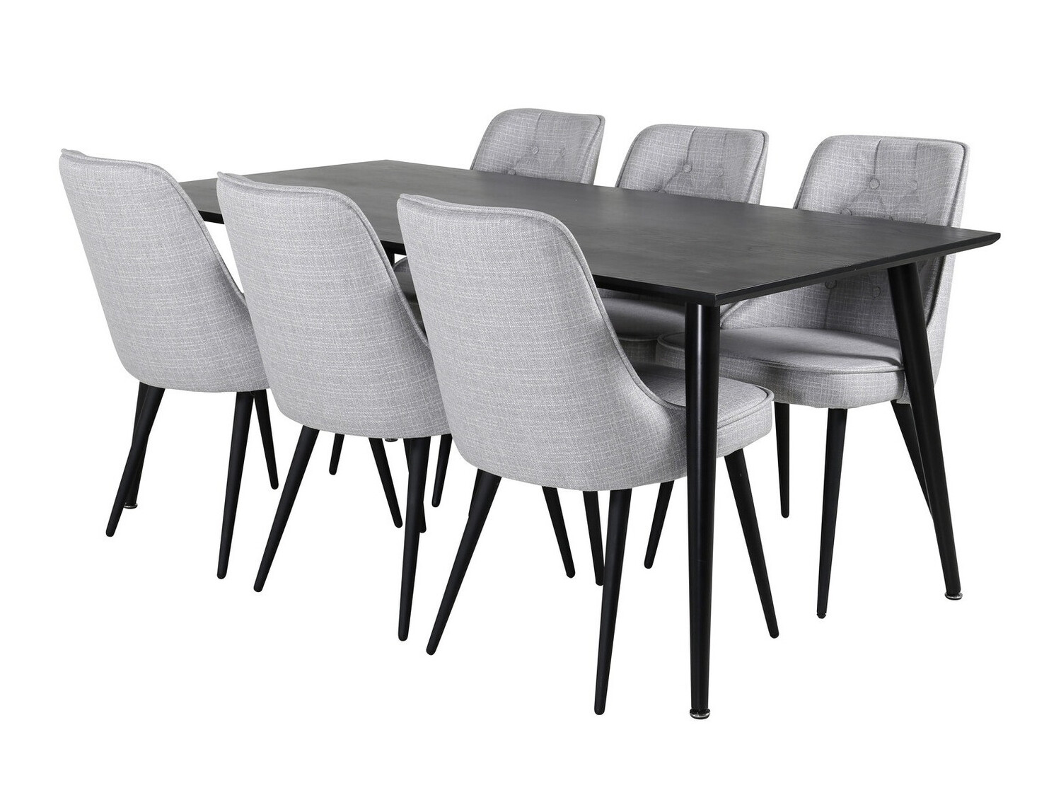 Conjunto de mesas y sillas para comedor Dallas 2593 (Gris claro + Negro)