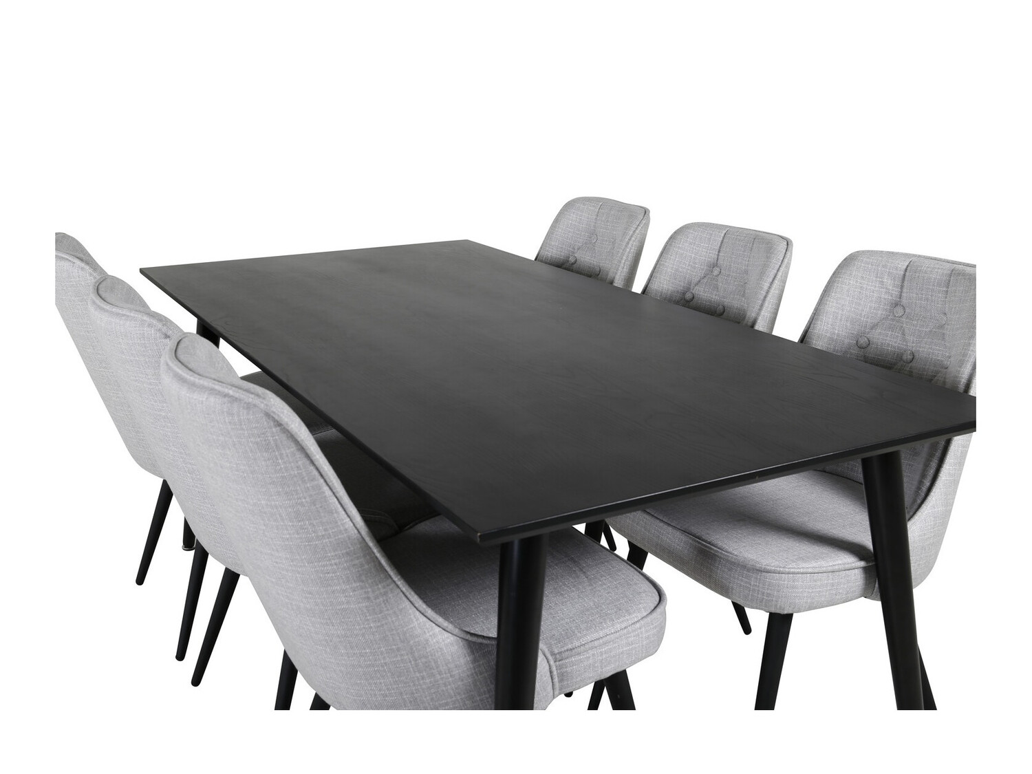 Conjunto de mesas y sillas para comedor Dallas 2593 (Gris claro + Negro)