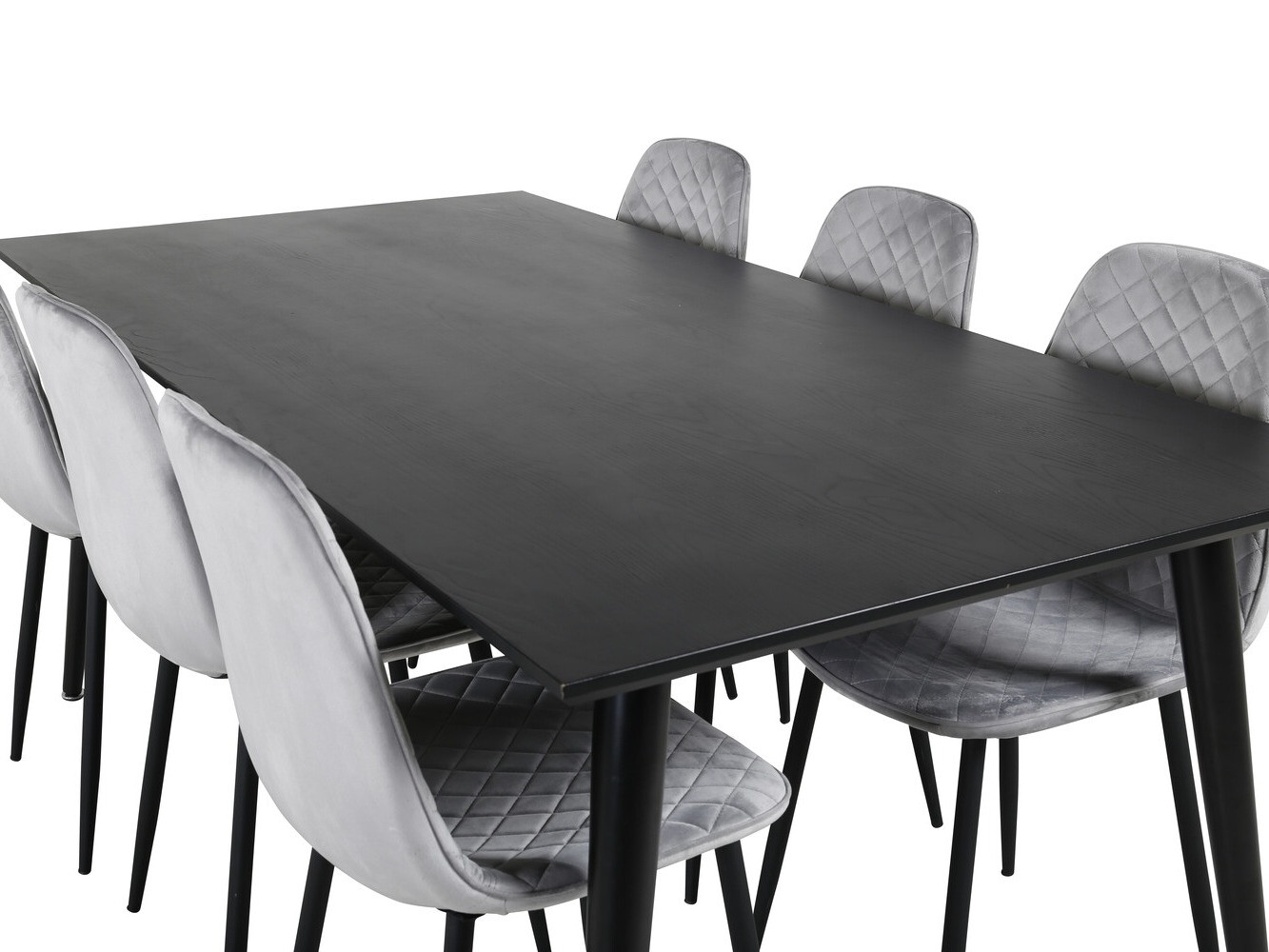 Conjunto de mesas y sillas para comedor Dallas 2596 (Gris + Negro)