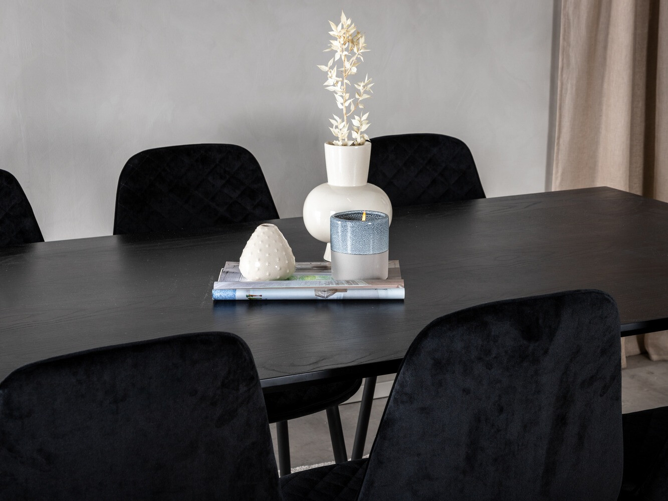 Conjunto de mesas y sillas para comedor Dallas 2596 (Negro)