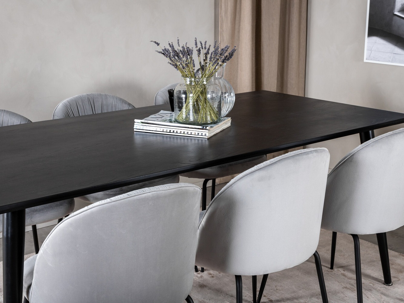 Conjunto de mesas y sillas para comedor Dallas 2600 (Negro)