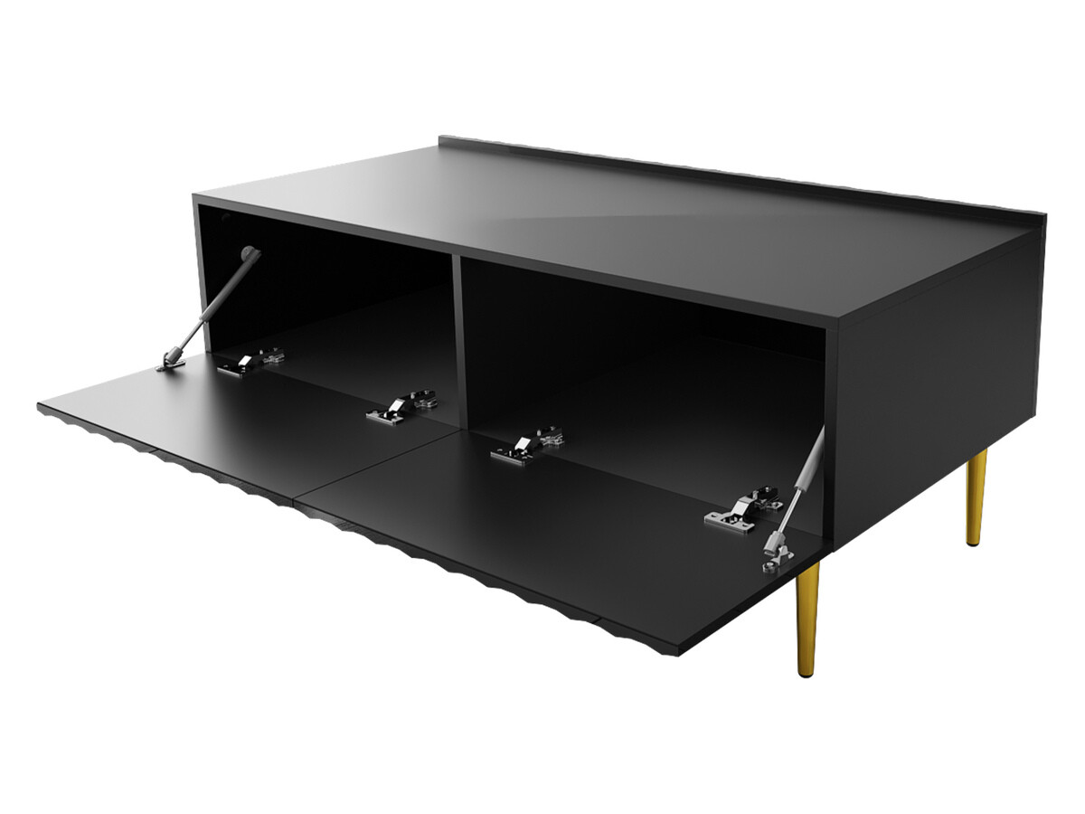 Mesa de centro Merced B129 (Negro brillante + Negro)