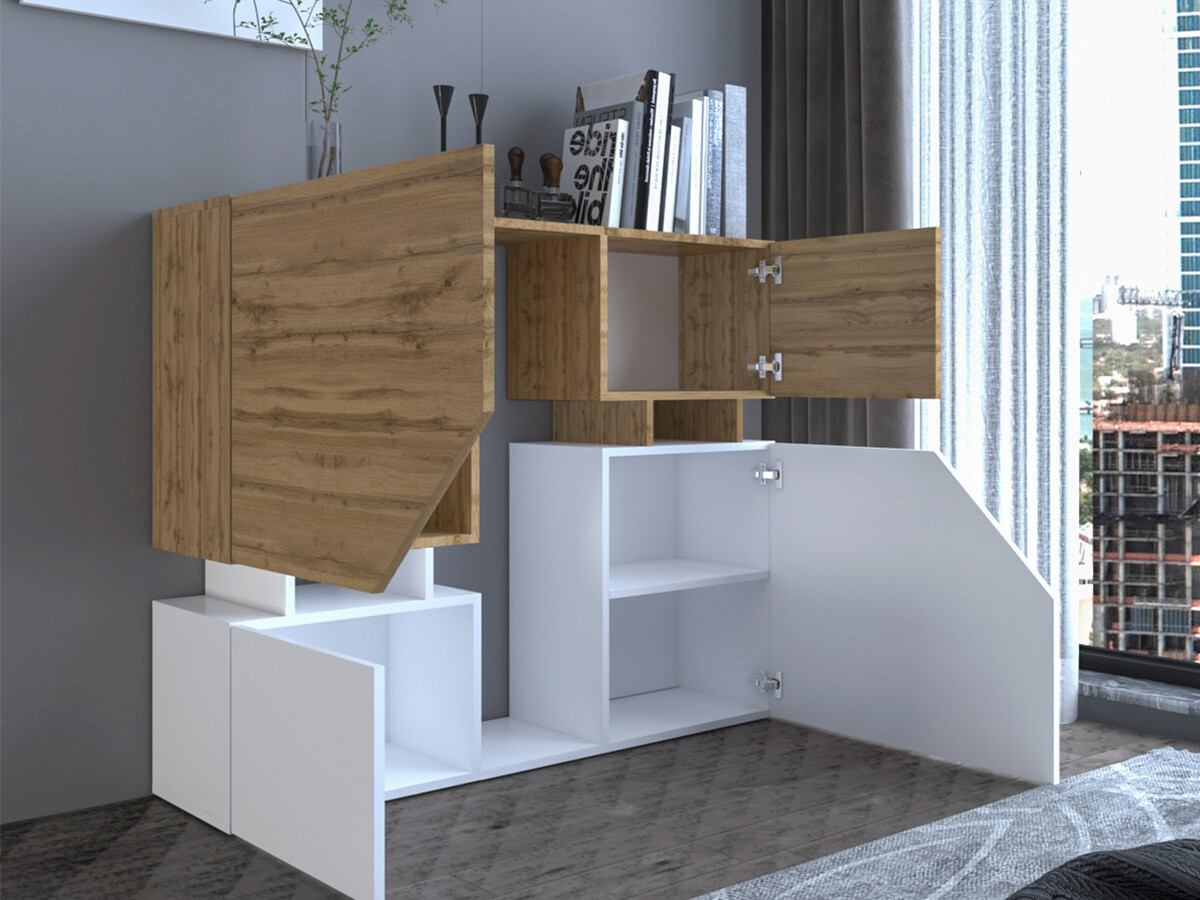 Conjunto de salón Comfivo Daldune I (Roble wotan + Antracita)