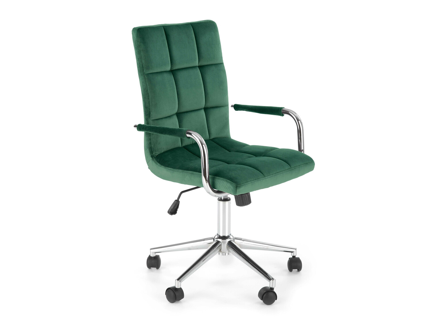 Silla de oficina Houston 1198 (Verde oscuro + Plata)